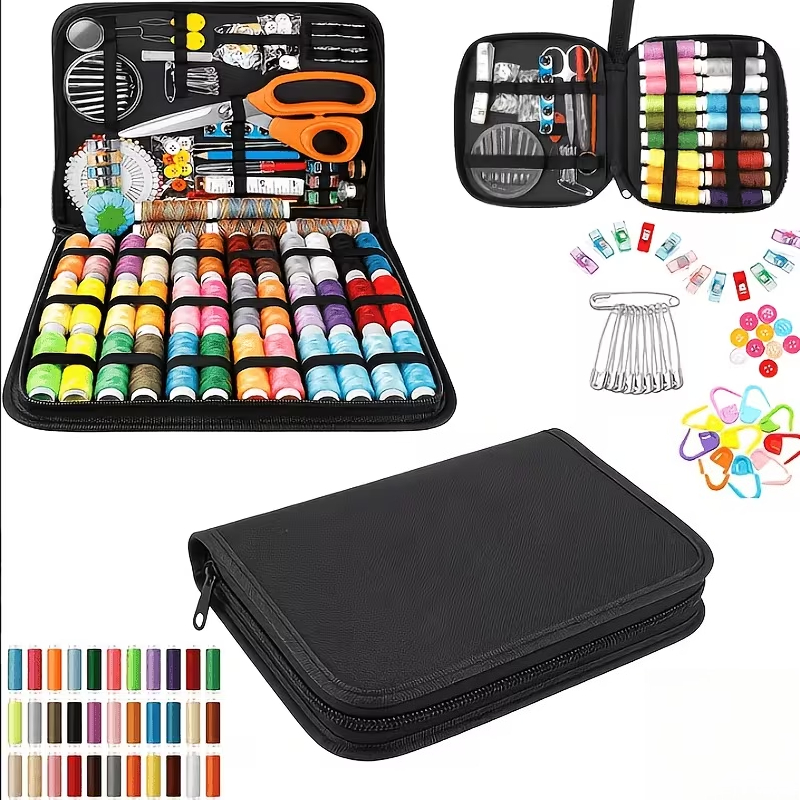 Pom Pom Maker Tool - Portable Travel Sewing Kit 172/27pcs -