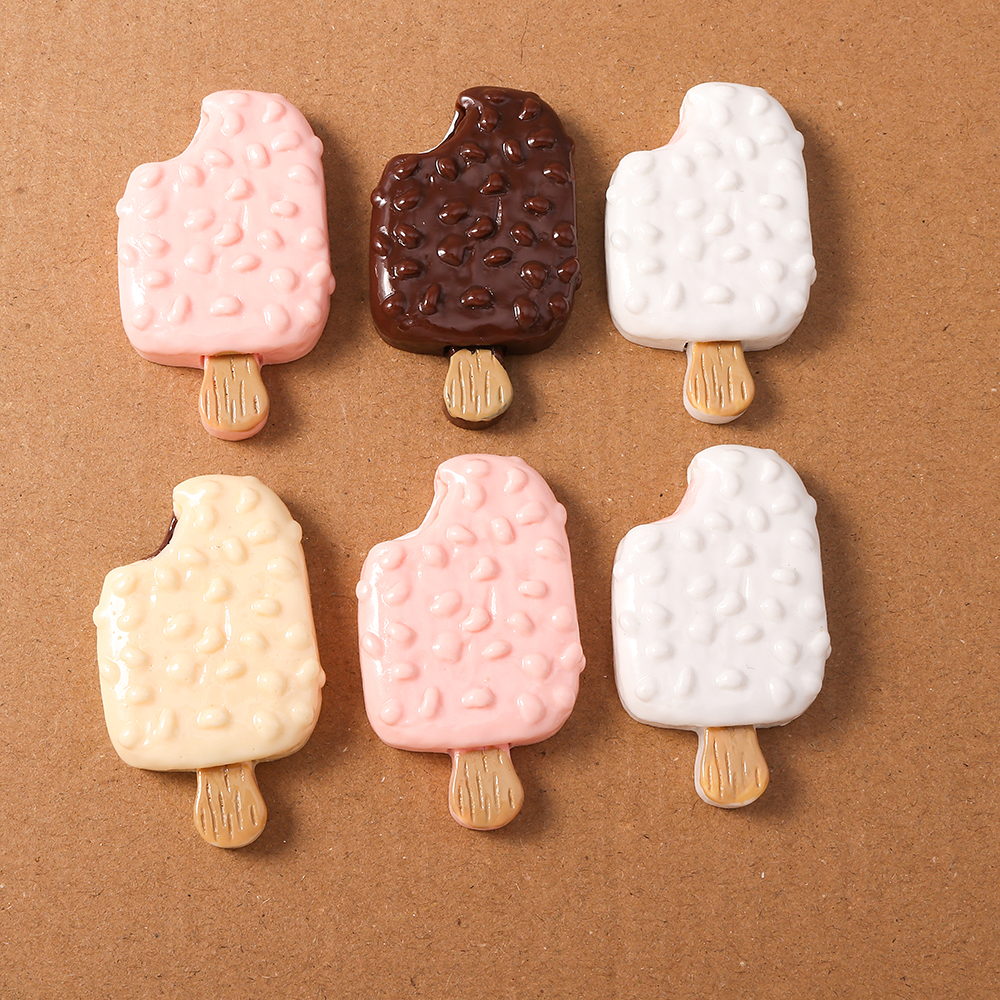 4pcs Simulation Food Ice Cream - Embellishments For Scrapbooking のレビューと価格