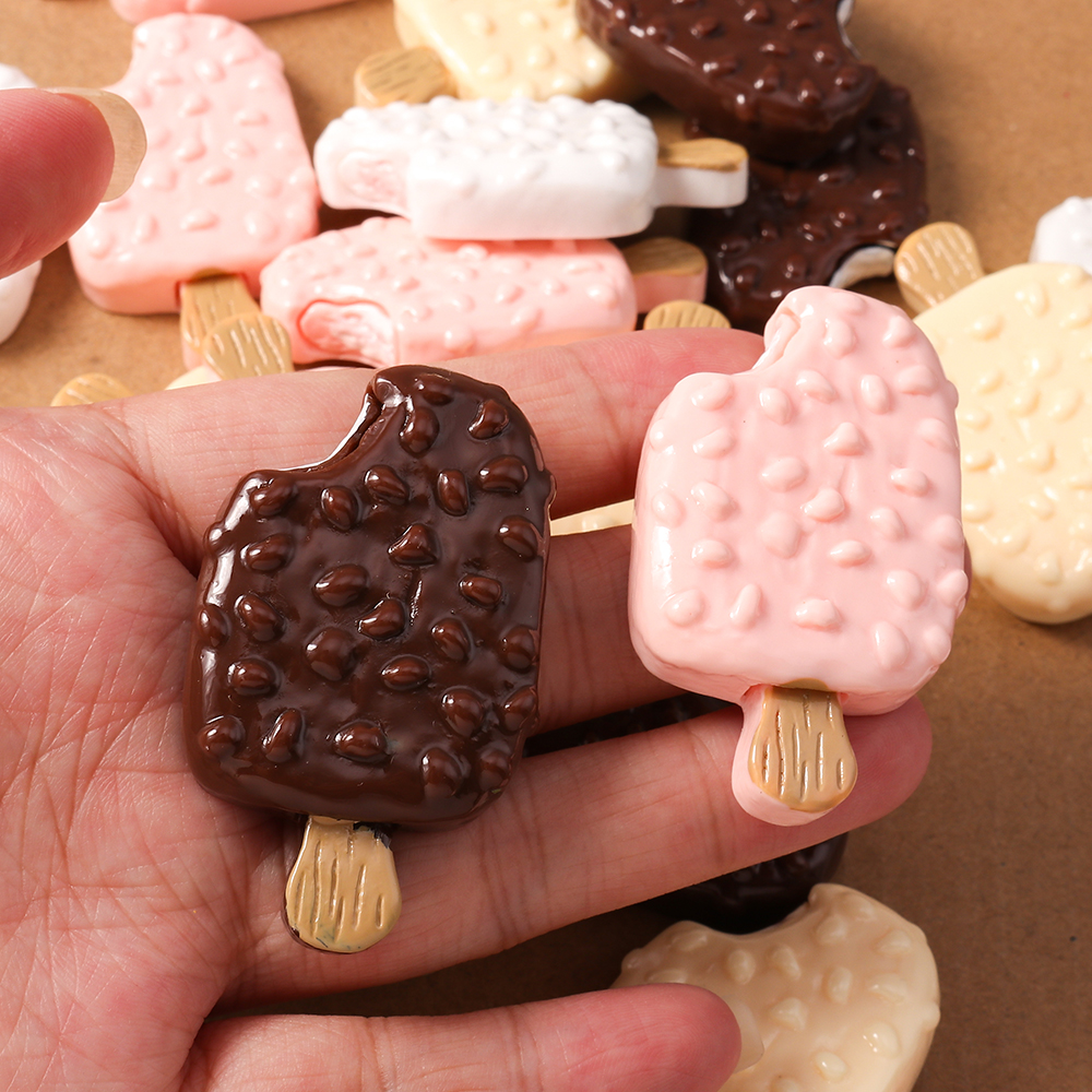 4pcs Simulation Food Ice Cream - Embellishments For Scrapbooking のレビューと価格