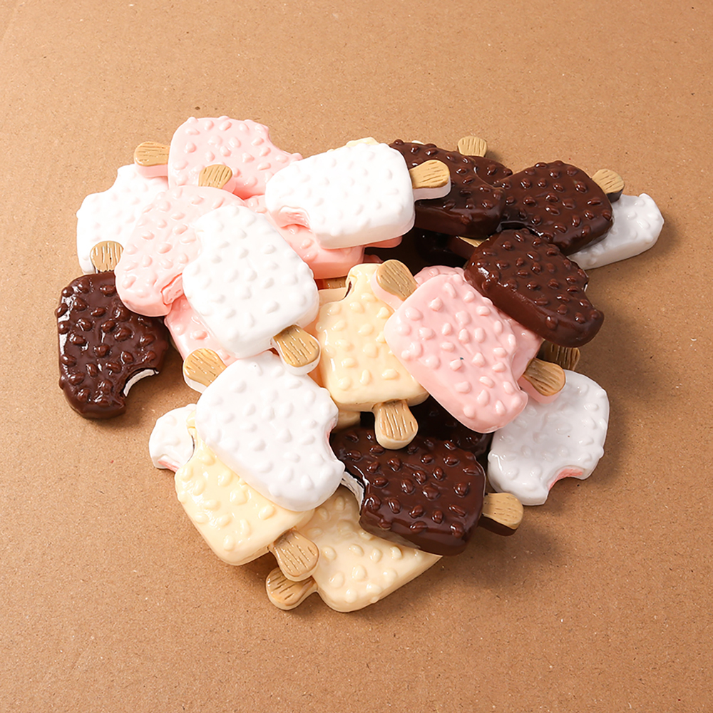 4pcs Simulation Food Ice Cream - Embellishments For Scrapbooking のレビューと価格