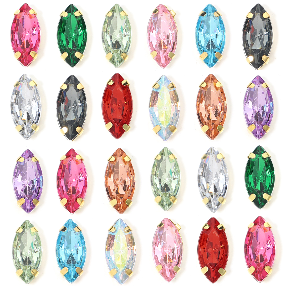 50pcs Horse Eye Shape Stainles - Sew On Rhinestone のレビューと価格