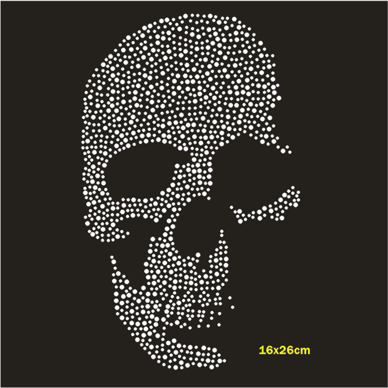 Skull Hotfix Strass Motif Cust - Hotfix Rhinestone Sheet のレビューと価格