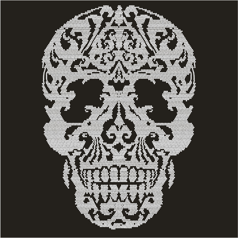 Skull Hotfix Strass Motif Cust - Hotfix Rhinestone Sheet のレビューと価格