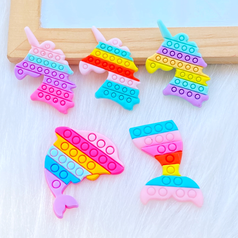 20Pcs New Cute Fishtail Unicor - Embellishment Glue Craft のレビューと価格