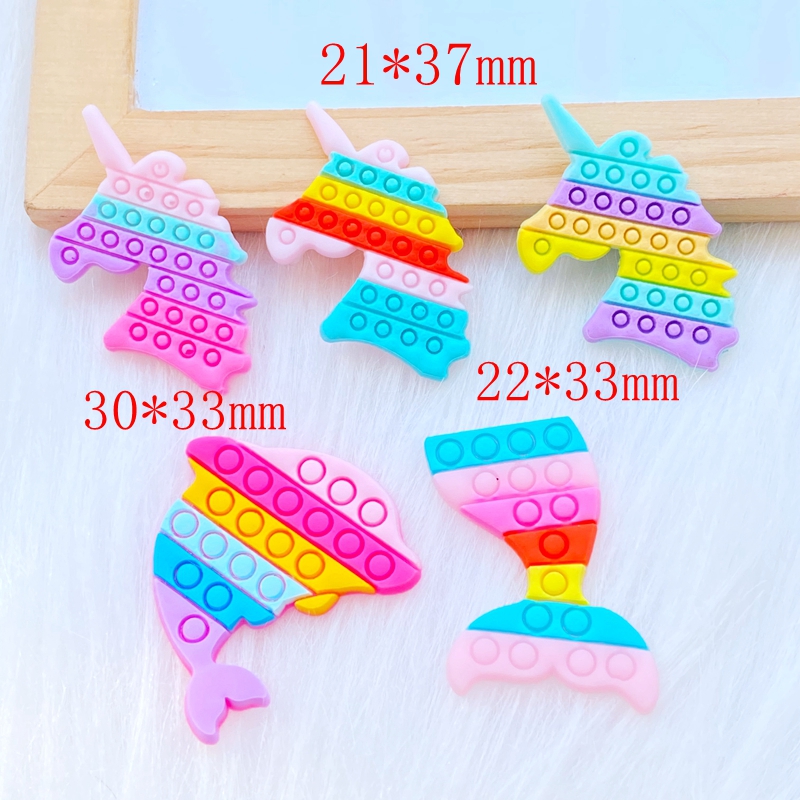 20Pcs New Cute Fishtail Unicor - Embellishment Glue Craft のレビューと価格