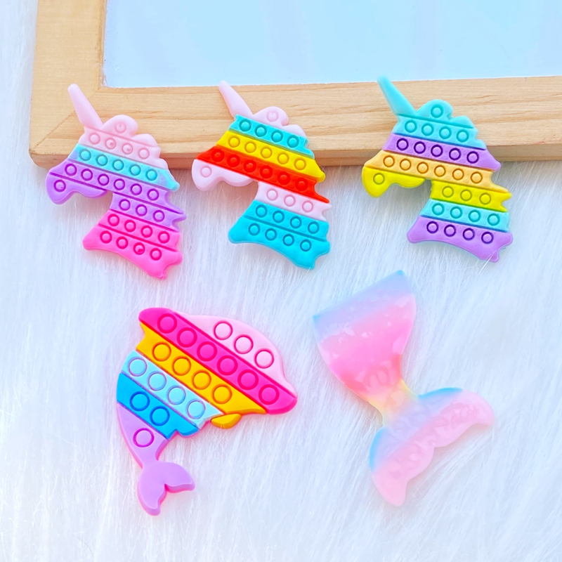 20Pcs New Cute Fishtail Unicor - Embellishment Glue Craft のレビューと価格