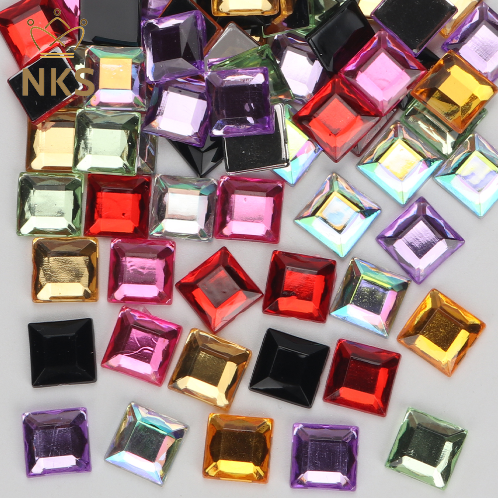 NKS 10mm 12mm Faceted Square C - Hotfix Rhinestone Sheet のレビューと価格