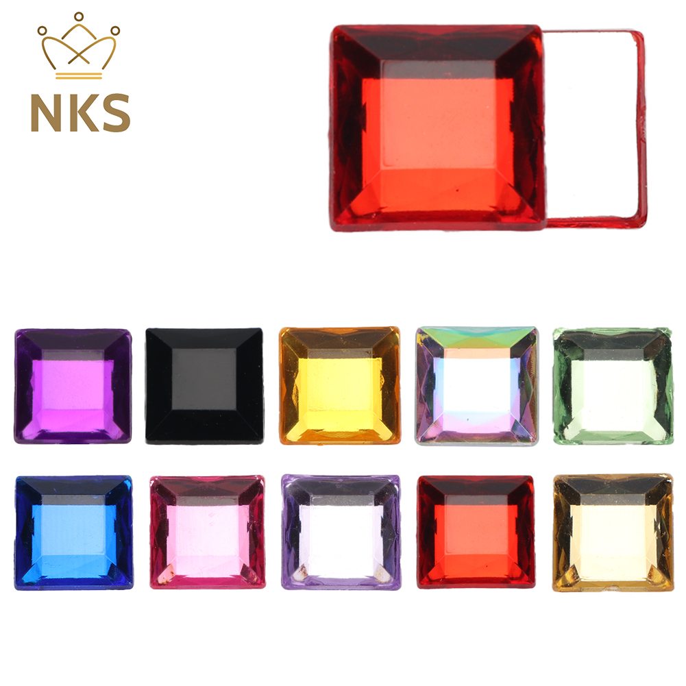 NKS 10mm 12mm Faceted Square C - Hotfix Rhinestone Sheet のレビューと価格
