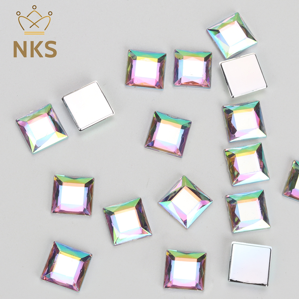 NKS 10mm 12mm Faceted Square C - Hotfix Rhinestone Sheet のレビューと価格