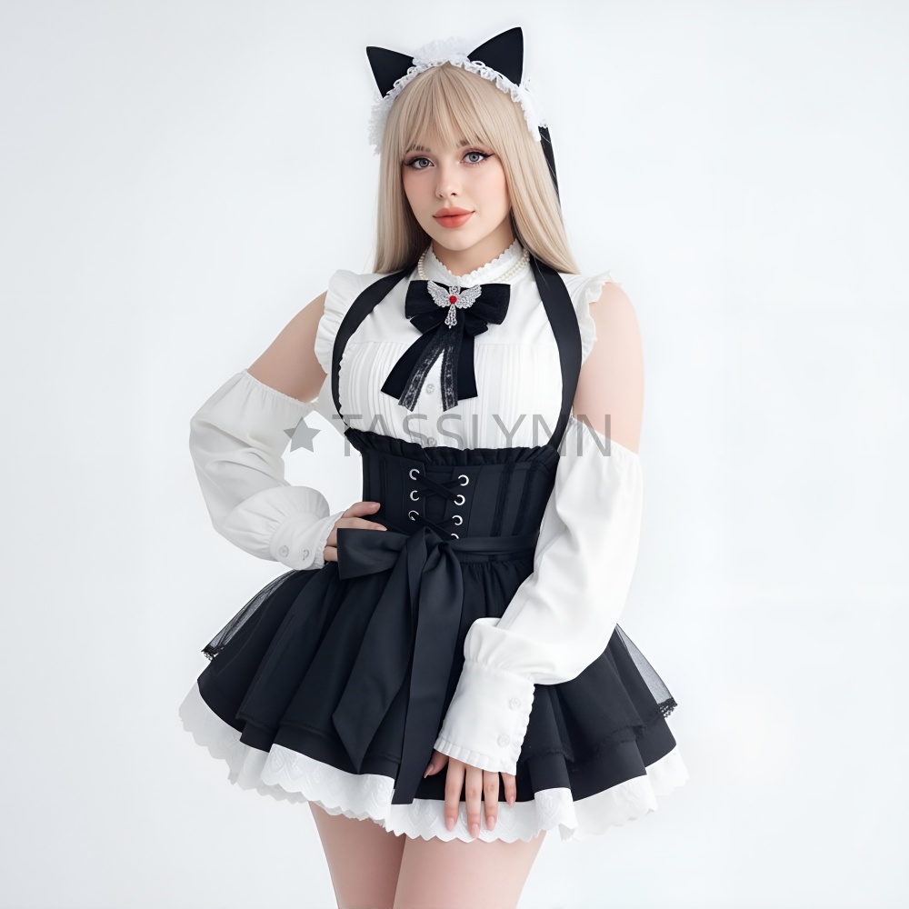 Cat Ear Nun Maid Dress Women's - Embellish Knit のレビューと価格