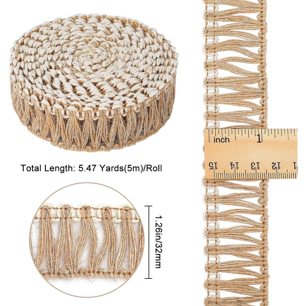 5 Meters Burlap Fringe Tassel  - Tassel Fringe Trim のレビューと価格