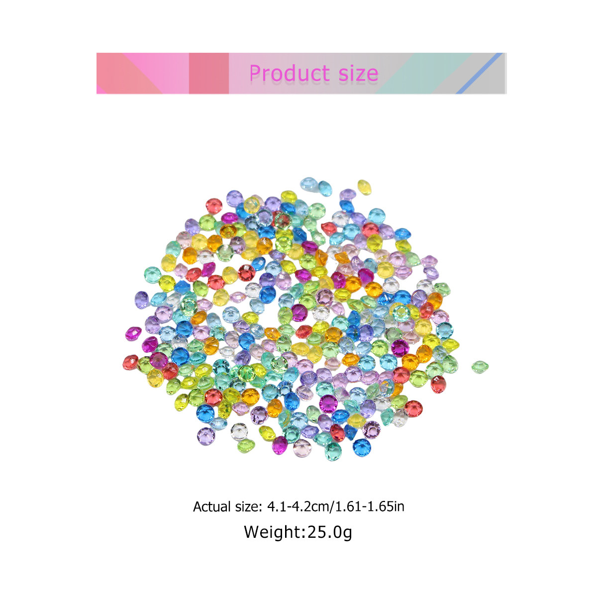 4.5mm Colorful Acrylic Diamond - Embellishment Crafts のレビューと価格