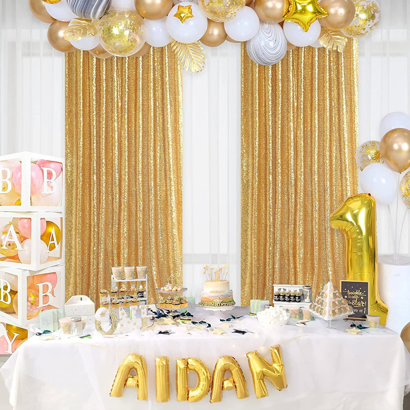 Gold/Silvery Sequin Backdrop C - Sequin Fabric Panel のレビューと価格