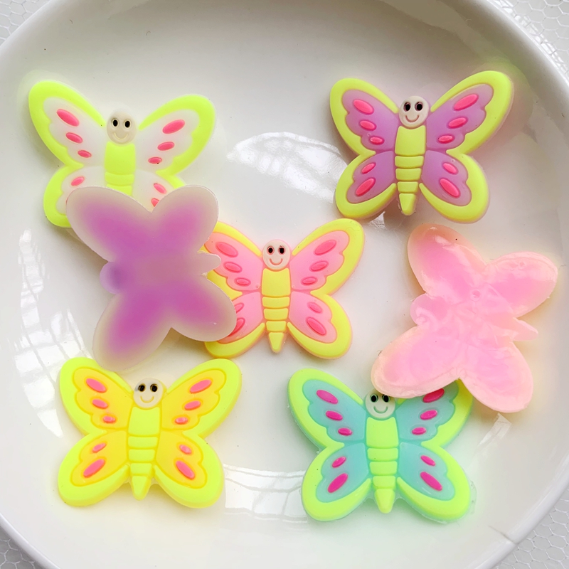 10pcs Cute Large butterfly PVC - Embellishment Glue Craft のレビューと価格