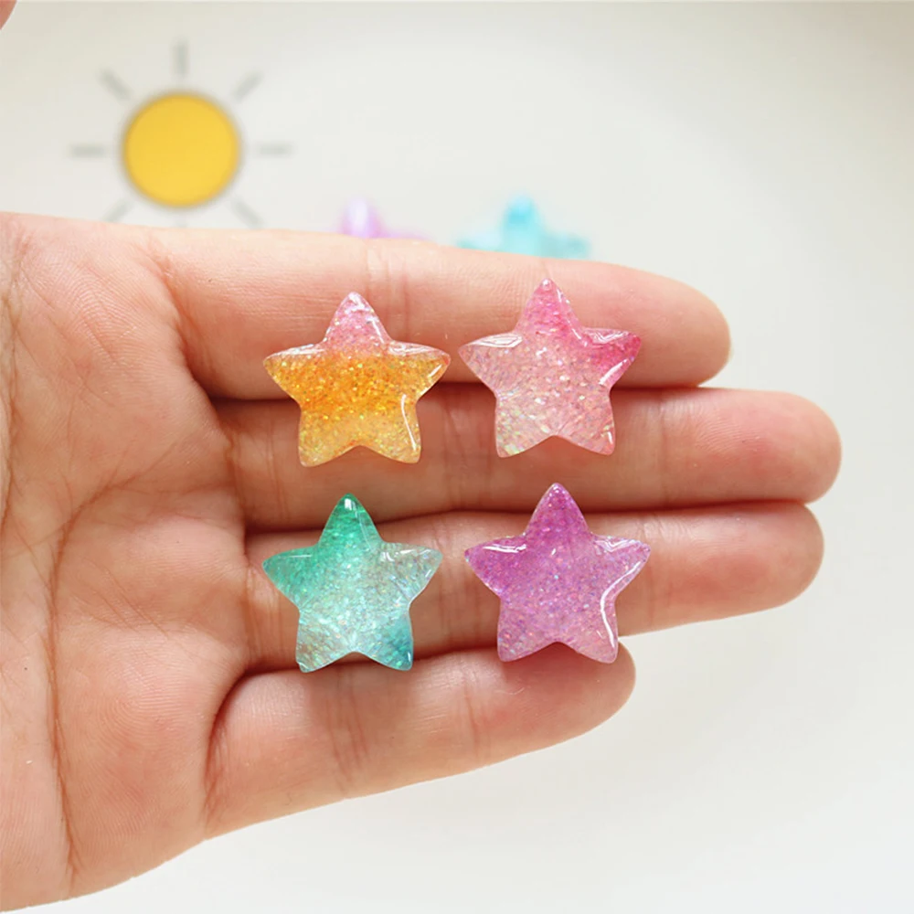 10PCS Gradient Star Series Res - Christmas Craft Embellishment のレビューと価格