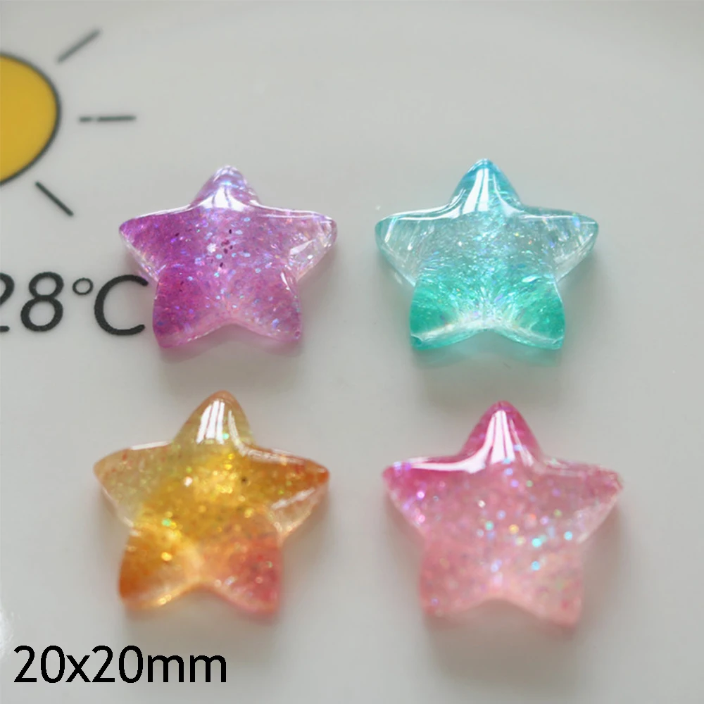 10PCS Gradient Star Series Res - Christmas Craft Embellishment のレビューと価格