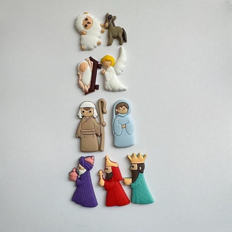 652F 9Pieces Nativity Scene Ch - Christmas Craft Embellishment のレビューと価格
