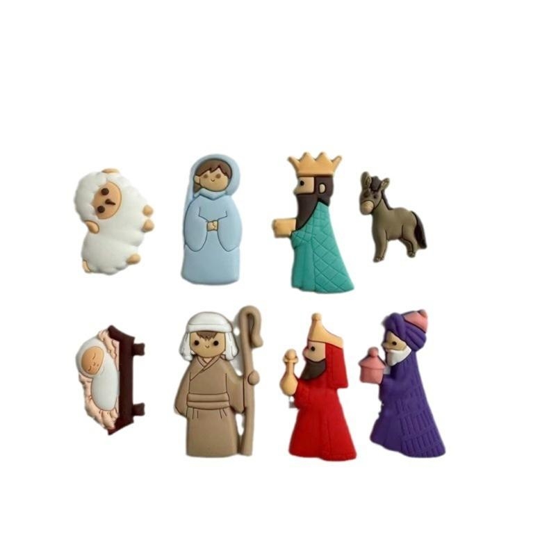 652F 9Pieces Nativity Scene Ch - Christmas Craft Embellishment のレビューと価格