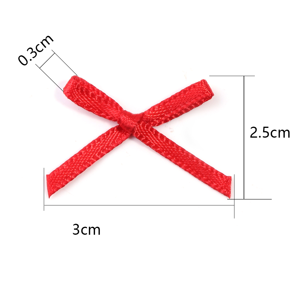 50Pcs 2.5x3cm Ribbons Mini Sat - Christmas Craft Embellishment のレビューと価格