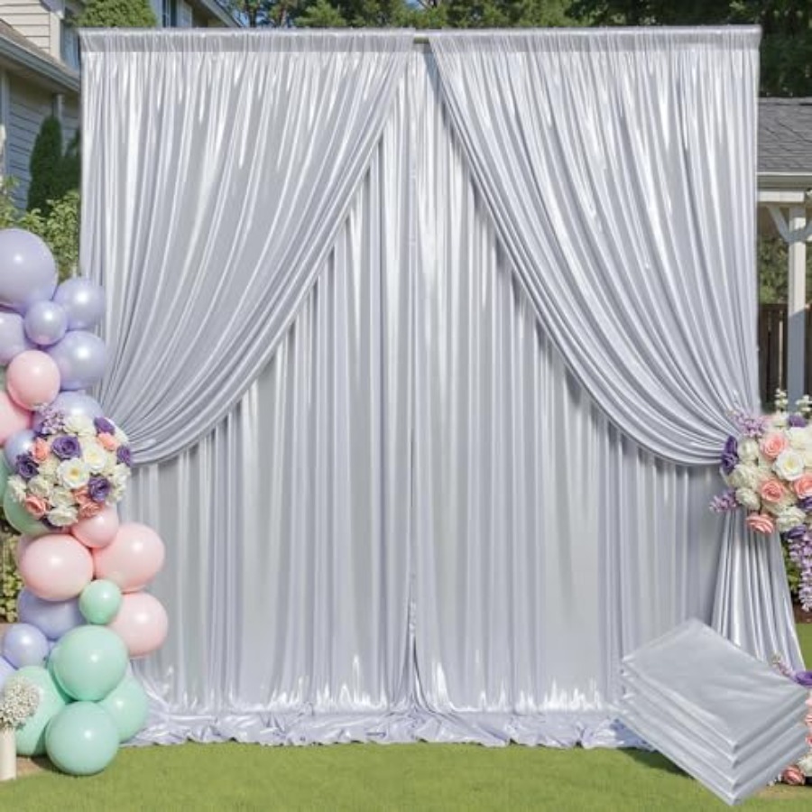 Parties and weddings: silver s - Sequin Fabric Panel のレビューと価格