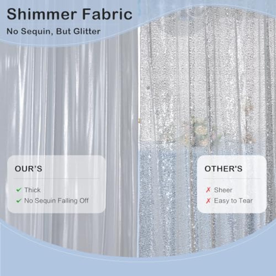 Parties and weddings: silver s - Sequin Fabric Panel のレビューと価格