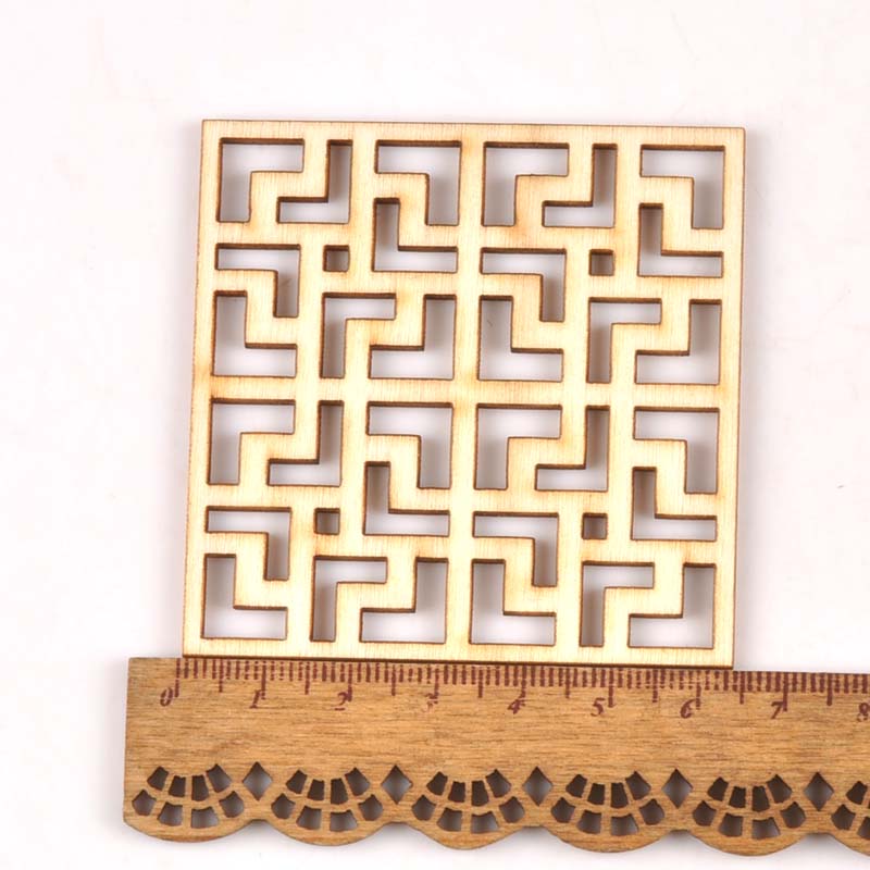 5Pcs/set Wood Handicraft hollo - Embellishments For Scrapbooking のレビューと価格