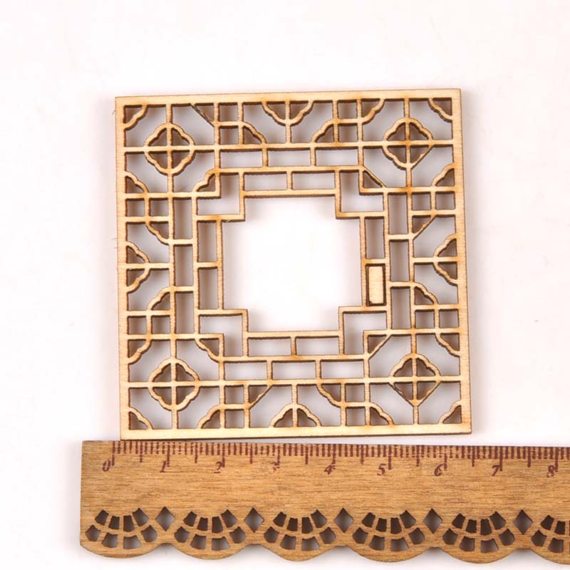 5Pcs/set Wood Handicraft hollo - Embellishments For Scrapbooking のレビューと価格