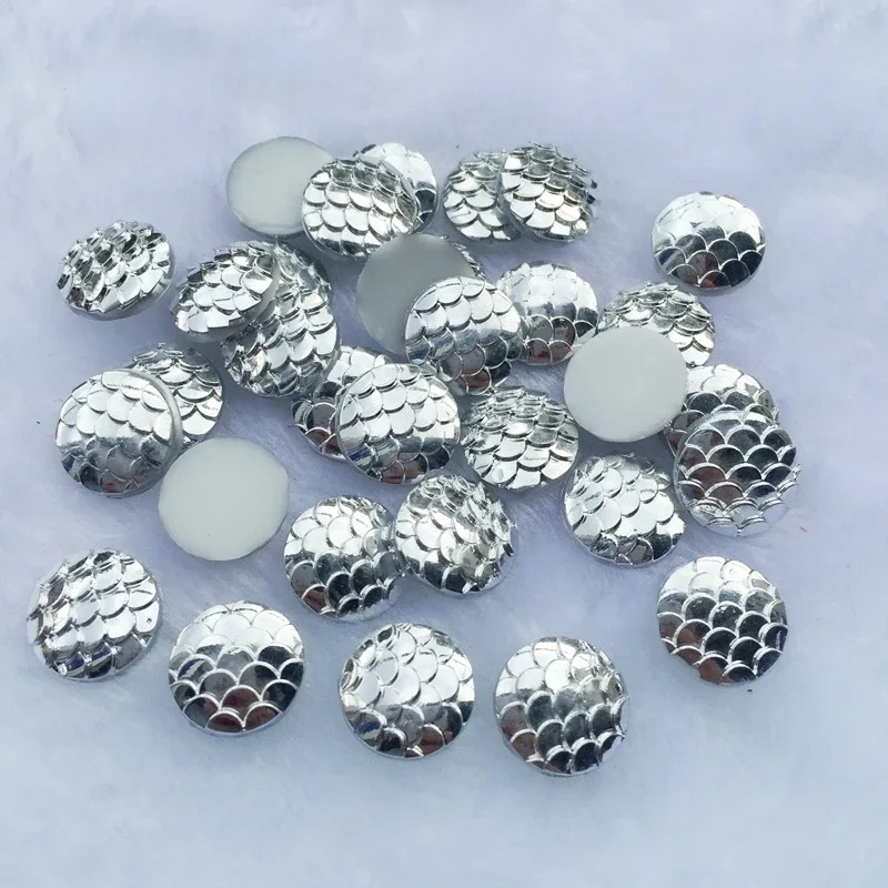 80pcs 12mm Mermaid Fish Scale  - Embellishment Glue Craft のレビューと価格
