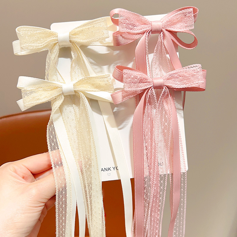 Sweet Children Bowknot Hairpin - Tassel Fringe Trim のレビューと価格