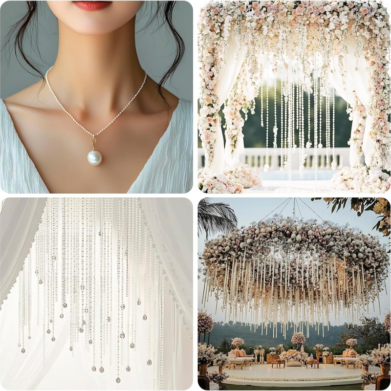 2/5m ABS Imitation Pearl Bead  - Pearl Trim Chain のレビューと価格