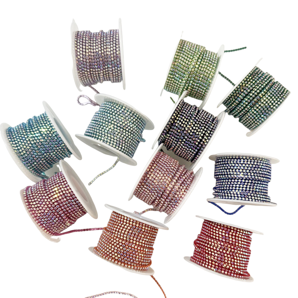 9m New 2mm Crystal AB Rhinesto - Sew On Rhinestone のレビューと価格