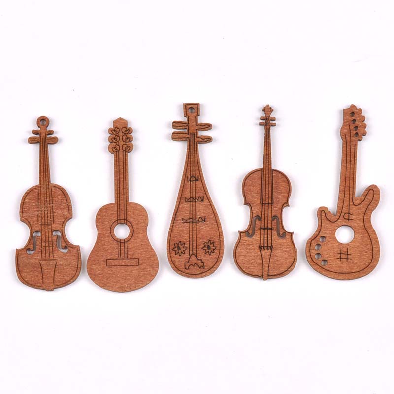 20Pcs/set Wood Handicraft guit - Embellishments For Scrapbooking のレビューと価格