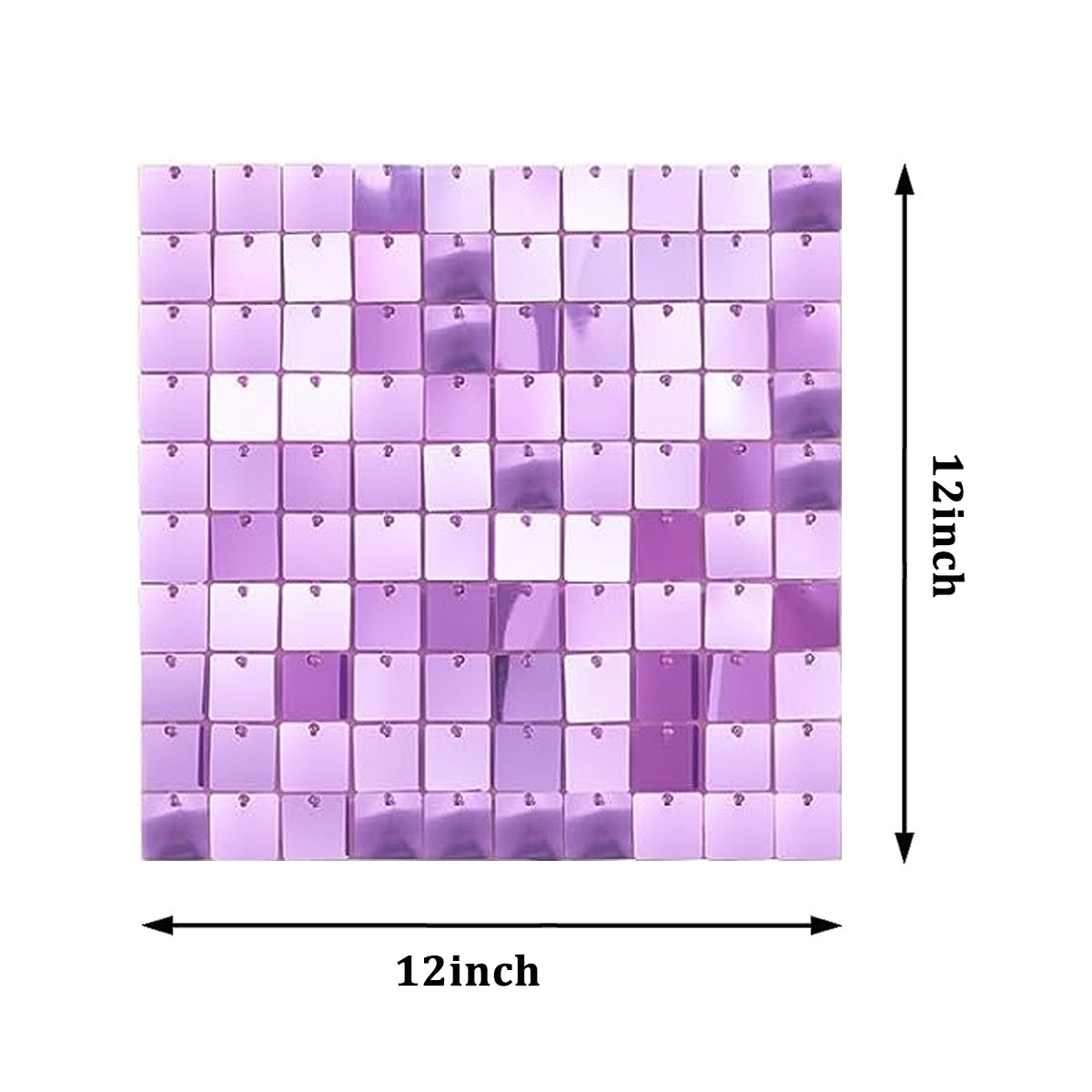 12PCS/Set Light Purple Shimmer - Sequin Fabric Panel のレビューと価格