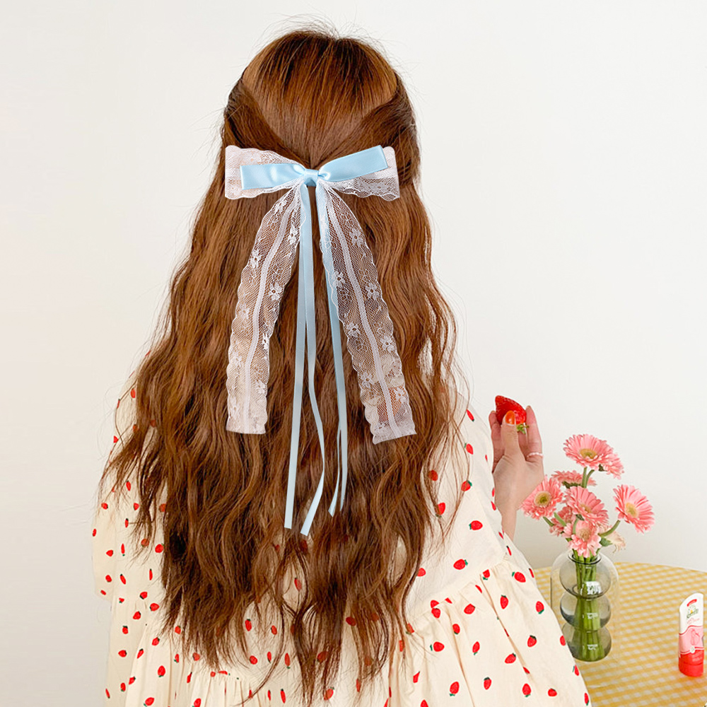 Korean Style Pink Blue Lace Bo - Tassel Fringe Trim のレビューと価格