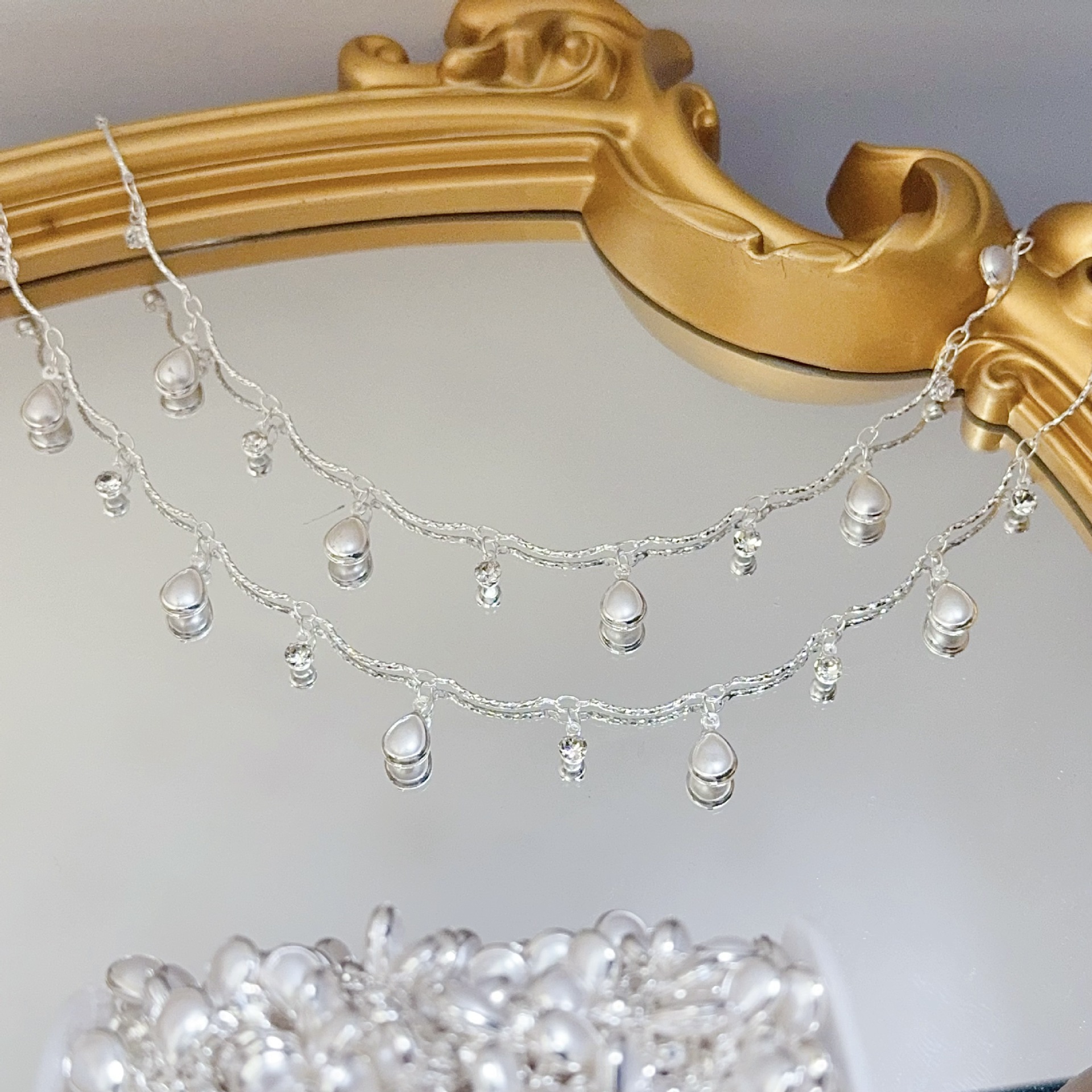 0.5/1/2M Exquisite Curved Stic - Pearl Trim Chain のレビューと価格