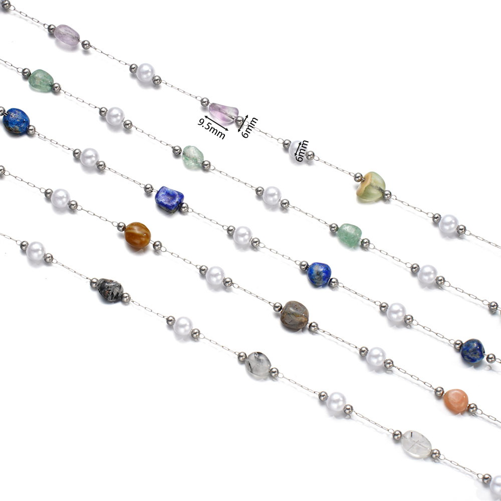 1Meter/Lot Stainless Steel Irr - Pearl Trim Chain のレビューと価格