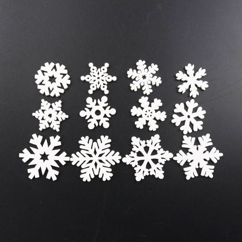 20Pcs Wooden Christmas Snowfla - Christmas Craft Embellishment のレビューと価格