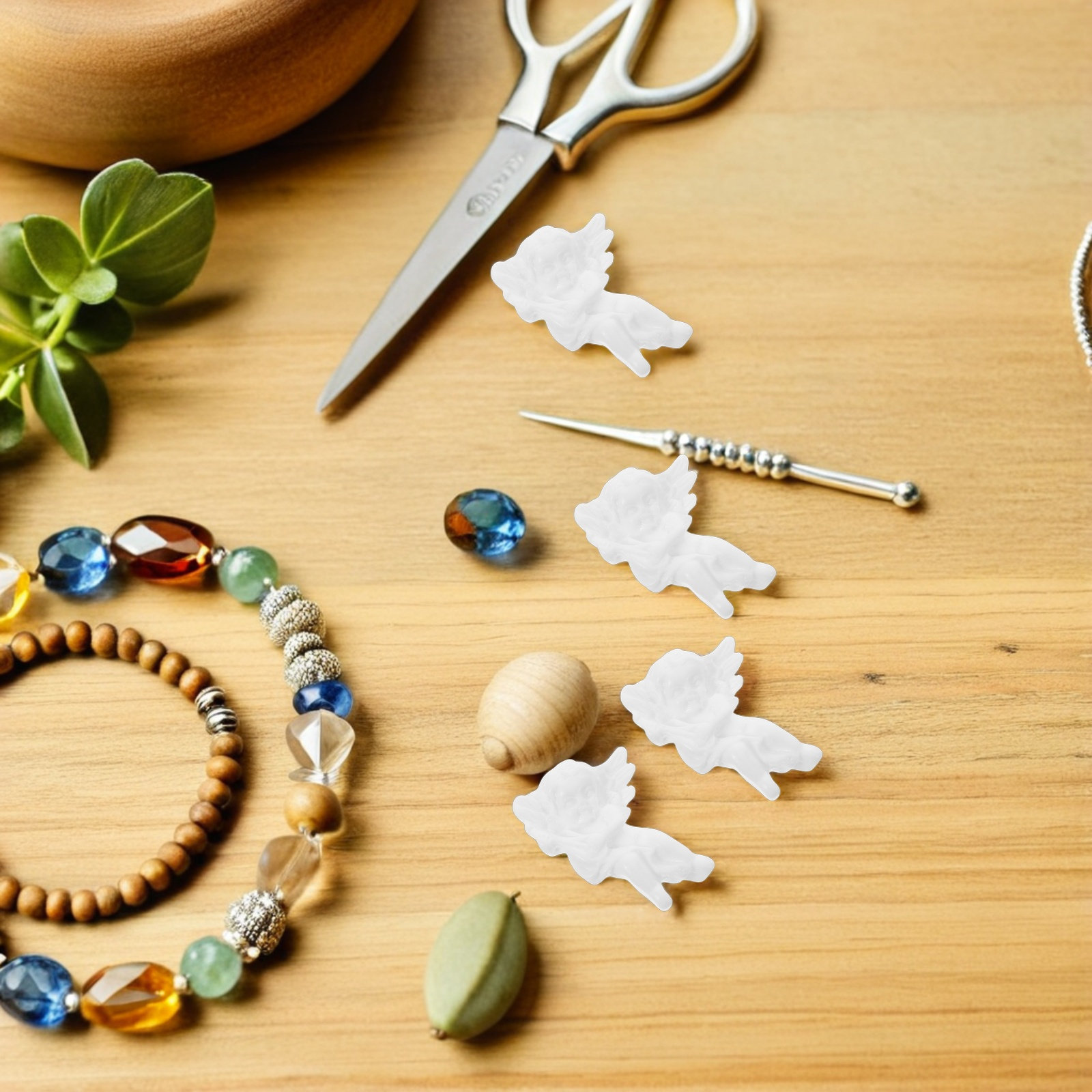 100Pcs Resin Angel Miniatures  - Christmas Craft Embellishment のレビューと価格