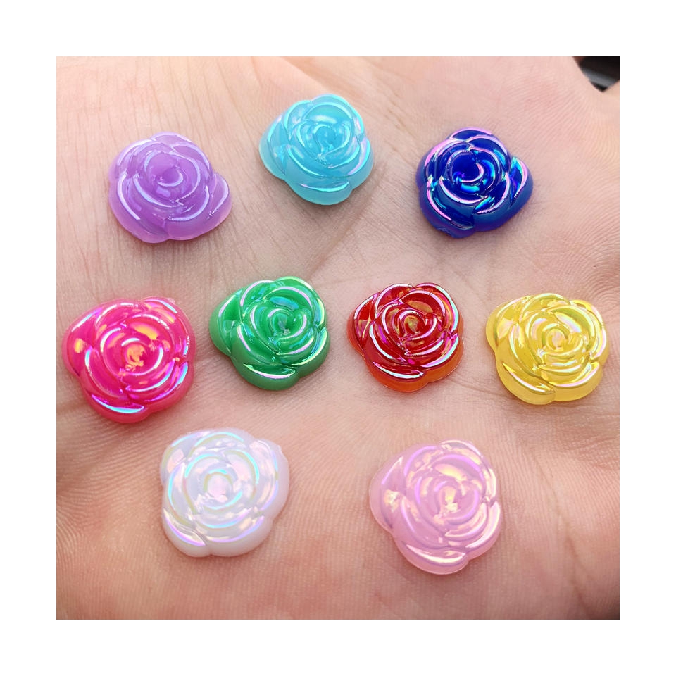 40pcs 14mm Gold Rose Flowers R - Embellishment Glue Craft のレビューと価格