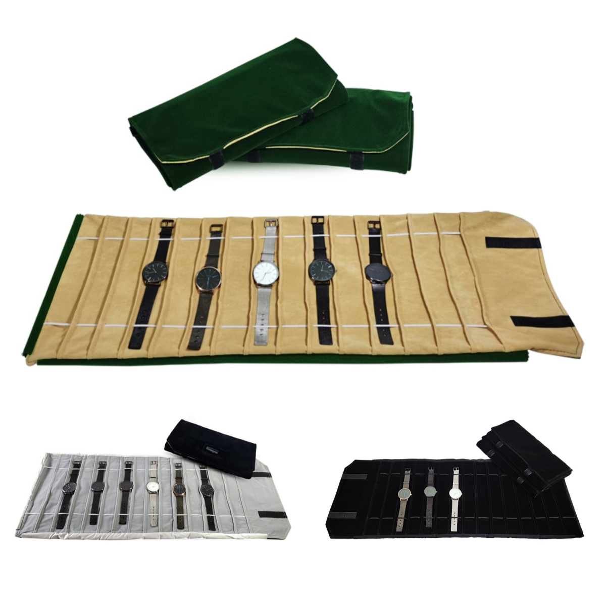 Velvet Watch Roll Bag Jewelry  - Velvet Ribbon Roll のレビューと価格