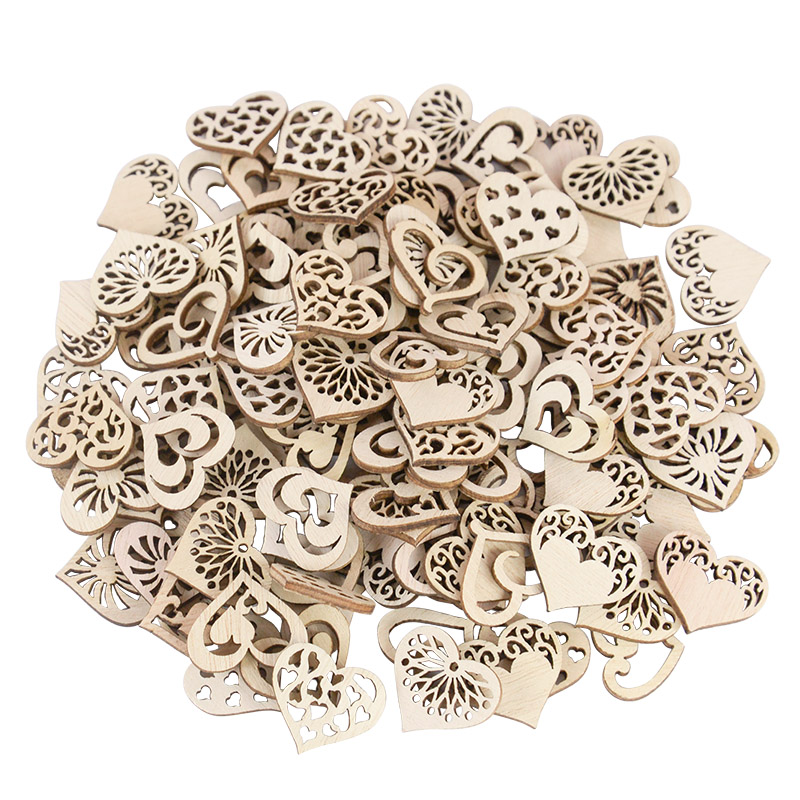 50/100pcs Hollowed Heart Patte - Embellishments For Scrapbooking のレビューと価格