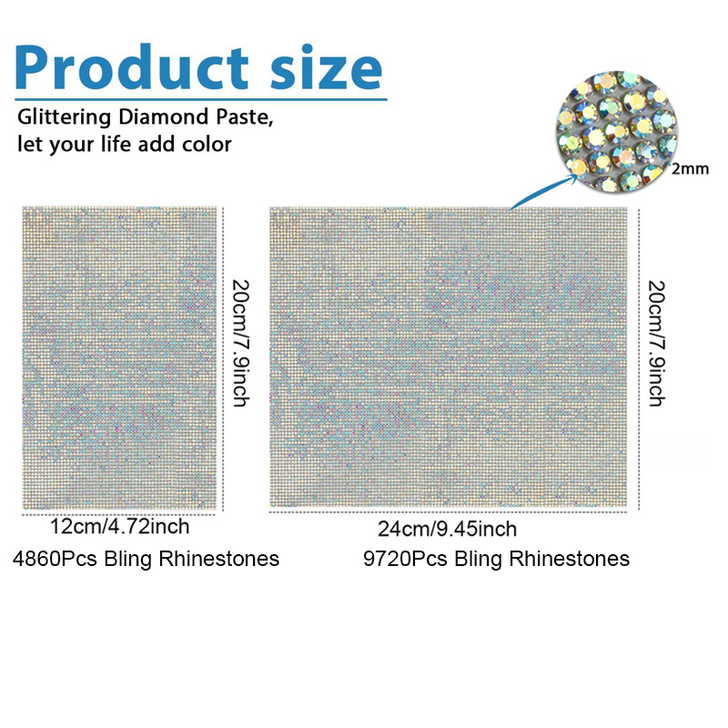 9720/4860Pcs Bling Rhinestone  - Hotfix Rhinestone Sheet のレビューと価格