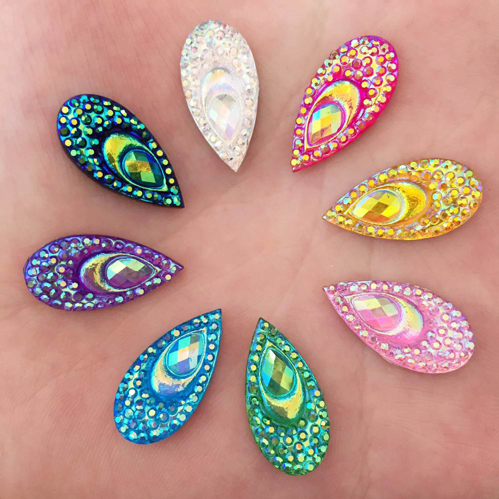 40PCS Resin 10*20mm Teardrop P - Embellishment Glue Craft のレビューと価格