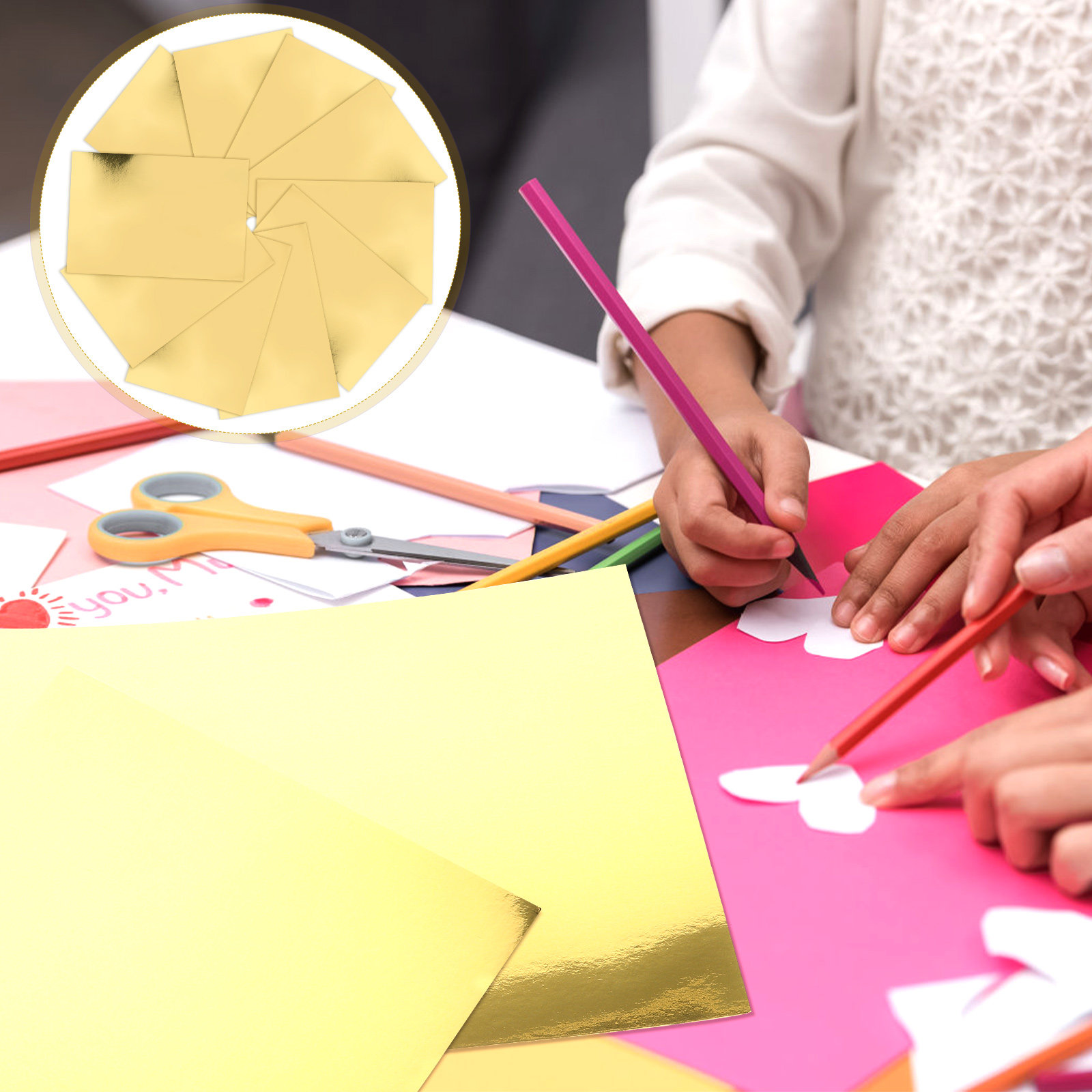 Golden Cardstock Paper Pack fo - Embellishments For Scrapbooking のレビューと価格