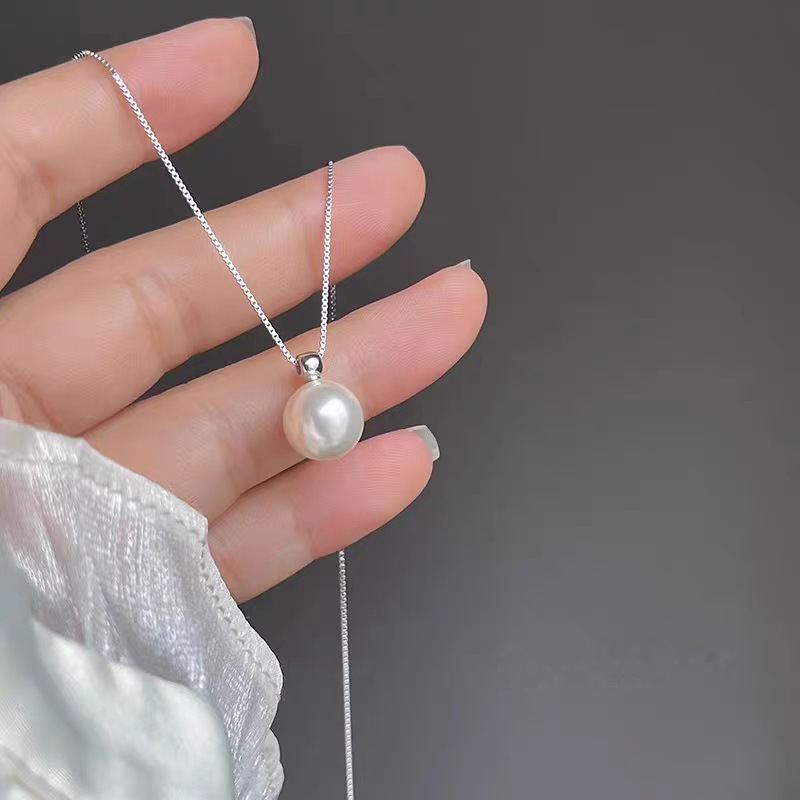 925 Sterling Silver 8mm Pearl  - Pearl Trim Chain のレビューと価格