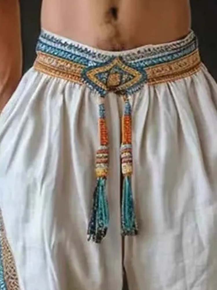 Men's Tassel Elastic Waist Cas - Tassel Fringe Trim のレビューと価格