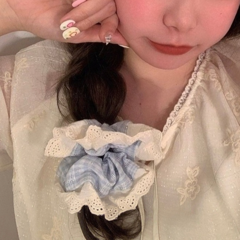 Women's Sweet Elastic Hair Ban - Elastic Lace Trim のレビューと価格
