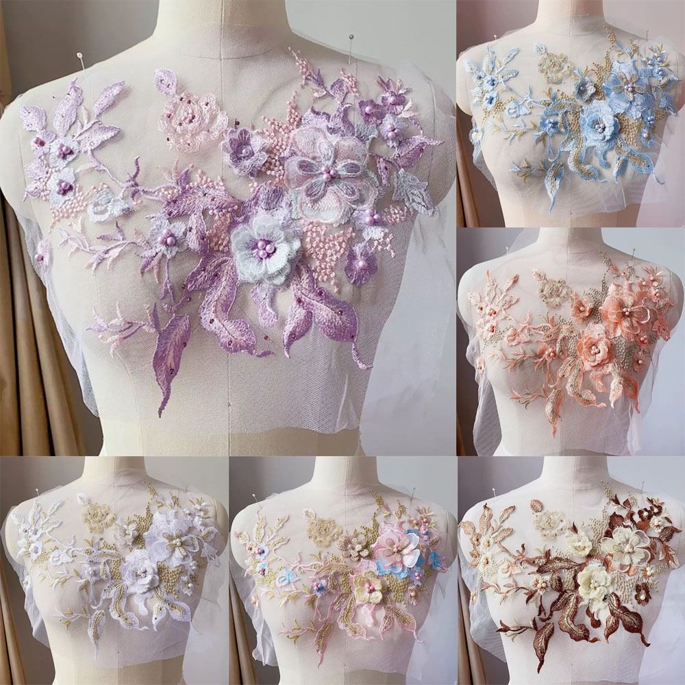 3D Flowers Beaded Lace Fabrics - Embellishments For Scrapbooking のレビューと価格
