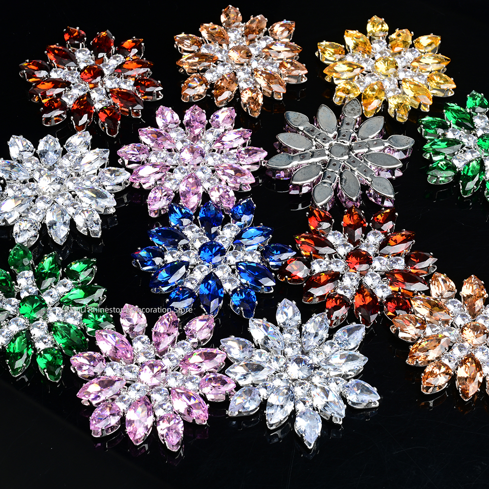 2Pcs Luxury Zircon Crystal Fla - Embellishment Glue Craft のレビューと価格