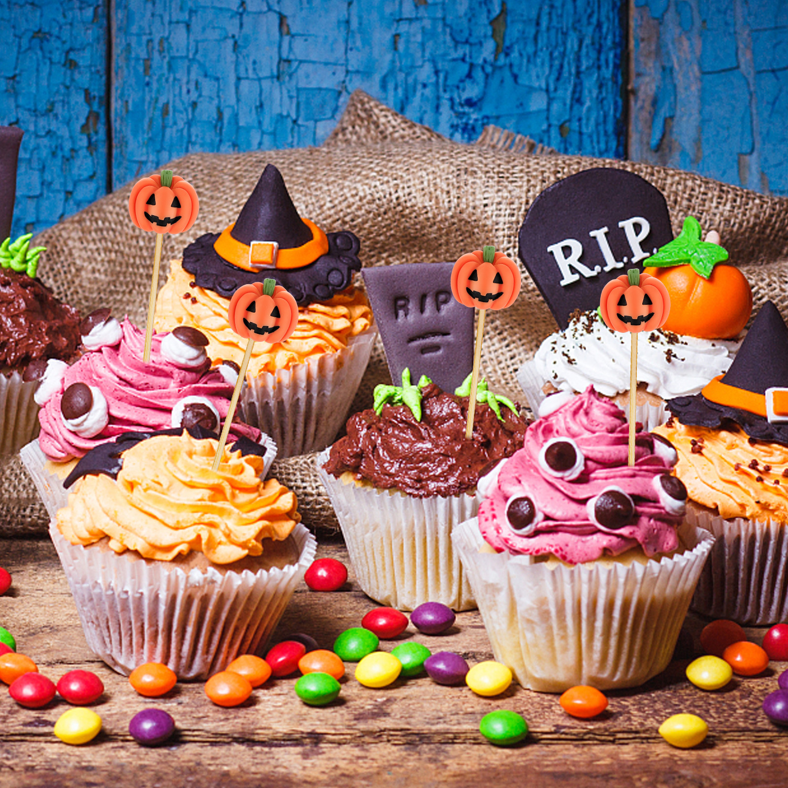 20Pcs Halloween Resin Pumpkin  - Embellishments For Scrapbooking のレビューと価格